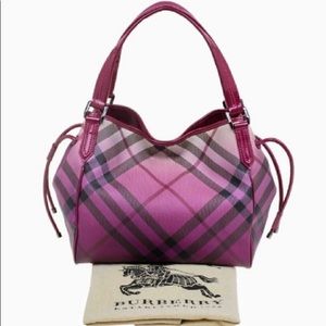 🎀SOLD Burberry Raspberry sorbet check nova tote🎀